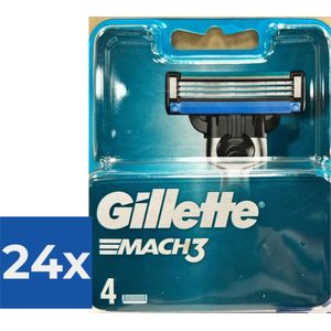Gillette Scheermesjes Mach3 4 Stuks - Voordeelverpakking 24 stuks