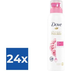 Dove Rose Oil - 200 ml - Shower Foam - Voordeelverpakking 24 stuks