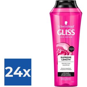 Gliss Kur Supreme Length Shampoo 250 ml - Voordeelverpakking 24 stuks