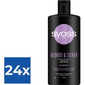 Syoss Blonde and Silver Shampoo 440 ml - Voordeelverpakking 24 stuks