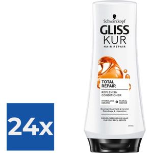 Gliss Kur Conditioner Total Repair 200 ml - Voordeelverpakking 24 stuks