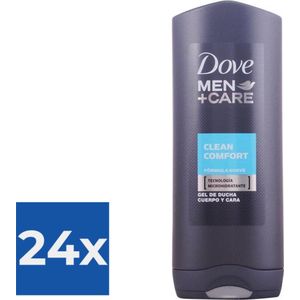 Dove Men + Care clean comfort - 400 ml - shower gel - Voordeelverpakking 24 stuks