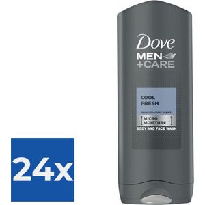 Dove Men + Care Cool Fresh - 400 ml - Douche Gel - Voordeelverpakking 24 stuks