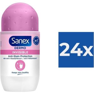 Sanex - Deodorant - Roller - pH Balance Dermo - Invisible - 50ml x 24