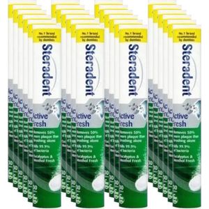 Steradent Reinigingstabletten - Active Fresh 30 Tabletten - Voordeelverpakking 24 stuks