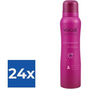 Vogue Extravagant Parfum Deodorant 150 ml - Voordeelverpakking 24 stuks