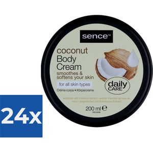 Sence Bodycreme Coconut 200 ml - Voordeelverpakking 24 stuks