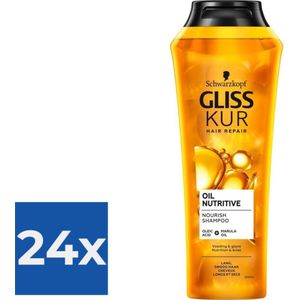 Gliss Kur Shampoo Oil Nutritive 250 ml - Voordeelverpakking 24 stuks
