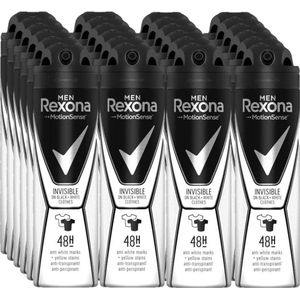 Rexona Deo Spray Men – Invisible Black + White - 24 x 150 ml