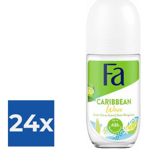 Fa Deo Roll-on - Caribbean Lemon - 50 ml. - Voordeelverpakking 24 stuks