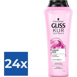 Gliss-Kur Shampoo  Liquid Silk 250 ml - Voordeelverpakking 24 stuks