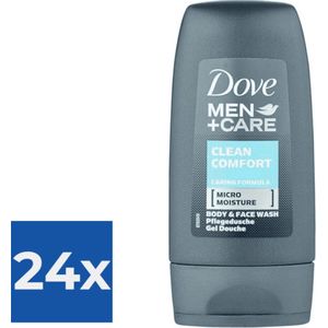 Dove Men Mini Douchegel Clean Comfort 50 ML - Voordeelverpakking 24 stuks