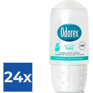 Odorex Deoroller - Active Care 50 ml - Voordeelverpakking 24 stuks