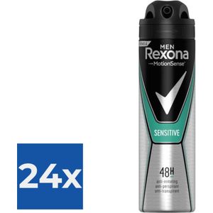 Rexona Men Sensitive - 150 ml - Deodorant - Voordeelverpakking 24 stuks