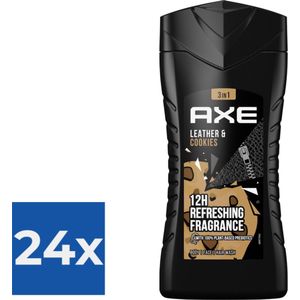 Axe Leather & Cookies 3-in-1 Douchegel - 250 ml - Voordeelverpakking 24 stuks