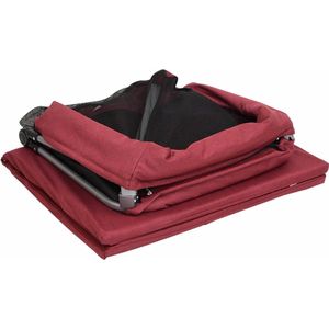 vidaXL Babybox - Babyboxen - Zwarte Babybox - Inklapbare Babybox - Babybox met matras linnen rood