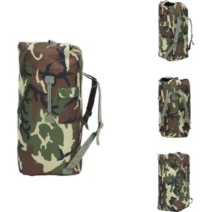 vidaXL Legerstijl Sporttas - 30x30x90 cm - Camouflage - Sporttas