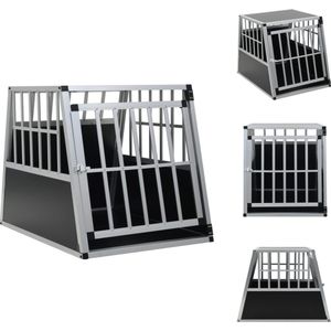 Vidaxl - Hundehütten - Living Hundetransportbox mit Einzeltür 65 x 91 x 69,5 cm - Silber