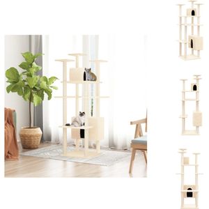 Vidaxl - Kratzbaum mit Sisal-Kratzsäulen Creme 162 cm - Katzen Kratzbaum - Sisalkratzbaum - Katzenmöbel - Katzenturm - Katzensofa