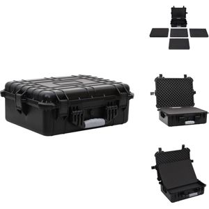 vidaXL Hard Case - Flightcase - Zwart - 52x40x19 cm - Meervoudige bescherming - Cameratas