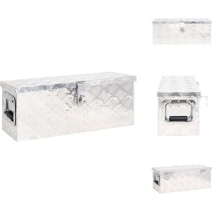 vidaXL Aluminium Opbergbox - 60 x 23.5 x 23 cm - Roestbestendig - Ruime binnenruimte - Gereedschapskoffer