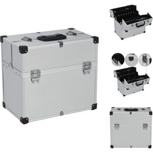 vidaXL Gereedschapskoffer Aluminium - 38 x 22.5 x 34 cm - Waterbestendig - Gereedschapskoffer