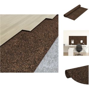 vidaXL Rubberen Kurkrol - Rubberen Kurkrollen -wandbekleding - Kurkblad - Kurk op rol 100x200 cm 2 mm rubber