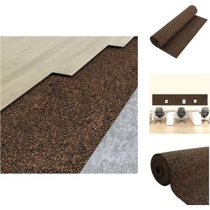 vidaXL Rubberen Kurkrol - Rubberen Kurkrollen -wandbekleding - Kurkblad - Kurkrol 100x1000 cm 2 mm rubber
