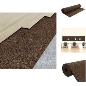 vidaXL Rubberen Kurkrol - Rubberen Kurkrollen -wandbekleding - Kurkblad - Kurkrol 100x500 cm 5 mm rubber