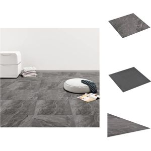 vidaXL PVC vloerplankenset - Zwart patroon - 30.5 x 30.5 cm - 55 planken - 5.11 m² - Vloer