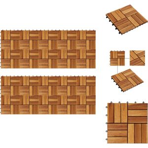 Terrassenfliesen 20 Stk. 30x30 cm Akazienholz - Holzterrasse - Terrassendielen - Akazienholz - Outdoor Dekoration - Gartenmöbel