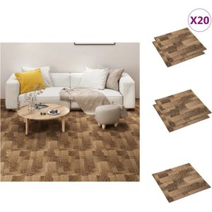 vidaXL Tapijttegels - Bruin - Lussenpool stof - 50 x 50 cm - 5 m² - Duurzaam - Vloer
