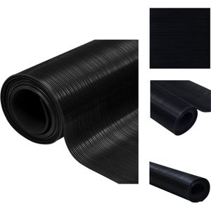 Gummimatte Anti-Rutsch 5 x 1 m Geriffelt - Gummimatte - Rutschfest - Bodenmatte - Gummierung - Autoaufbewahrung