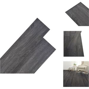 vidaXL Vloerplank - Vloerplanken - Vloerbedekking - Vloer - Vloerplanken niet-zelfklevend 5,26 m² 2 mm PVC zwart en wit