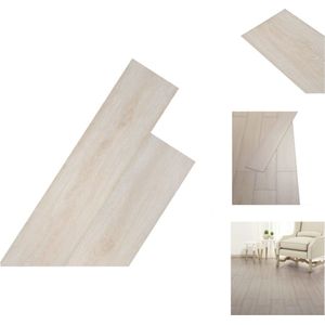 vidaXL Vloerplank - Vloerplanken - Vloerbedekking - Vloer - Vloerplanken zelfklevend 5,02 m² 2 mm PVC klassiek wit eiken