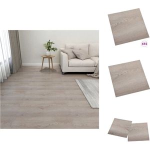 vidaXL Vloerplank - Vloerplanken - Vloertegel - Vloertegels - Vloerplanken zelfklevend 55 st 5,11 m² PVC taupe