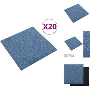 vidaXL Tapijttegel - Tapijttegels - Tapijt Tegel - Tapijt Tegels - Tapijttegels 20 st 5 m² 50x50 cm blauw