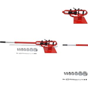 vidaXL Buisbuiger - Werkplaats - 6x50mm - 7 Rollers - Uitschuifbare hefboom - Compact lichtgewicht - Pijpsnijder