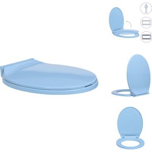 vidaXL Toiletbril - Toiletbrillen - Wc-bril - Wc-brillen - Toiletbril soft-close ovaal blauw