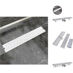 vidaXL Doucheputje - Doucheputjes - Douche Afvoer - Douchegoot - Doucheafvoer rechthoekig bubbel 630x140 mm roestvrij staal