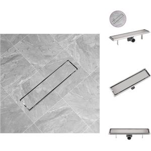vidaXL Doucheputje - Doucheputjes - Douche Afvoer - Douchegoot - Doucheputje rechthoekig 530x140mm roestvrij staal