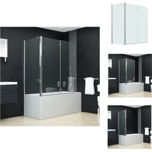 vidaXL Douchewand - Douchewanden - Badkamerwand - Badkamerwanden - Douche klapwand 120x68x130 cm ESG