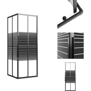 vidaXL Douchecabine - vidaXL - Douchecabines - 70 x 70 x 180 cm - Transparant - zwart - ESG en aluminium - Douchedeur