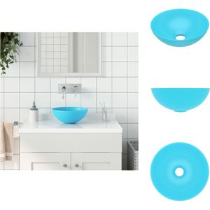 vidaXL Wastafel - Wastafels - Badkamerwastafel - Badkamerwastafels - Wastafel rond keramiek lichtgroen