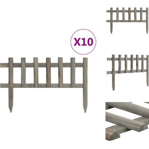 vidaXL Tuinrand - Tuinranden - Gazonrand - Gazonranden - Gazonranden 10 st 4,4 m vurenhout
