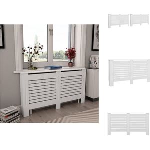 vidaXL Radiatorombouw - MDF - 152 x 19 x 81.5 cm - Wit - Radiatormontageonderdeel