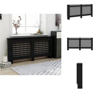 vidaXL Radiatorombouw - Radiatorombouwen - Radiator Ombouw - Radiator Ombouwen - Radiatorombouw 172x19x81,5 cm MDF zwart