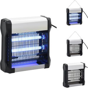 vidaXL Insectendoder - Insectendoders - Muggendoder - Muggendoders - Vliegendoder 12 W aluminium ABS zwart