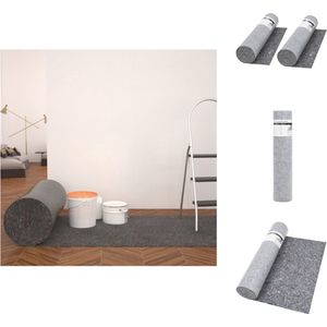 vidaXL Anti-slip Schildersvlies - 50m Grijs, 2 Stuks Schildersvlies - Schildertape - Beschermingsdoek - Vloerbeschermer - Bouwmaterialen