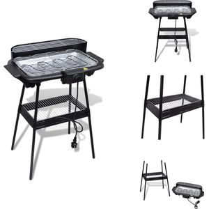 vidaXL Elektrische barbecue - klassiek - 47x28 cm - roestvrij staal - Barbecue